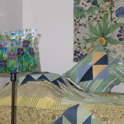 Lampara-con-mosaico-de-cristal